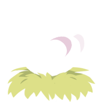 A white and pink chicken with a lace pattern