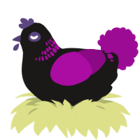 (unnamed), a sable and plum chicken with a neck-band pattern