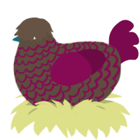 (unnamed), a bark and wine chicken with a lace pattern