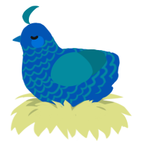 A ultramarine and sea chicken with a lace pattern