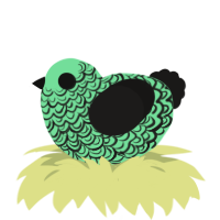A spring and sable chicken with a double-lace pattern