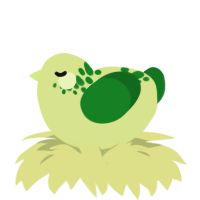 A lemon and leaf chicken with a neck-speckle pattern
