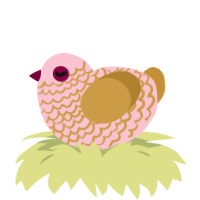 A rose and gold chicken with a lace pattern