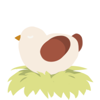 A cream and russet chicken
