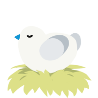 A white and mist chicken