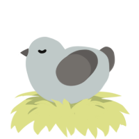 A silver and grey chicken