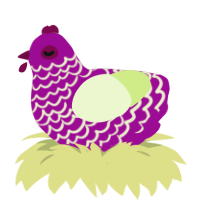(unnamed), a plum and apple chicken with a lace pattern