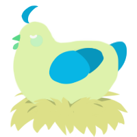 A apple and cerulean chicken