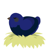 A tumblr and navy chicken with a head pattern