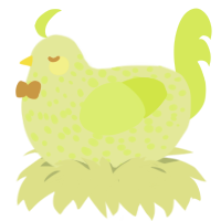 A lemon and lime chicken with a speckle pattern