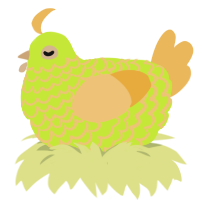 A lime and honey chicken with a lace pattern