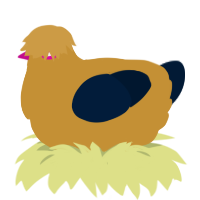 A gold and tumblr chicken