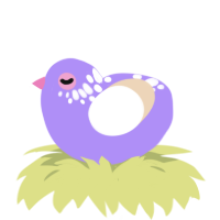 A lilac and cream chicken with a neck-speckle pattern