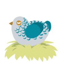 A mist and sea chicken with a half-lace pattern