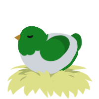 A mist and leaf chicken with a head pattern