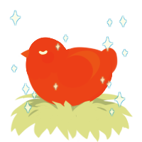 A sky chicken with a head pattern