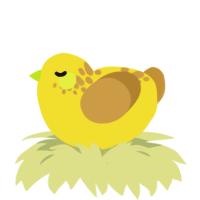 A yellow and gold chicken with a neck-speckle pattern