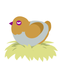 A silver and gold chicken with a head pattern