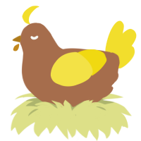 A brown and yellow chicken