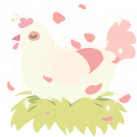 A white and rose chicken with a half-lace pattern