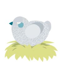 A mist chicken with a double-lace pattern