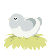 A white and silver chicken with a head pattern