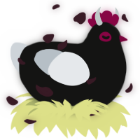 A black and mist chicken