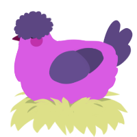 A orchid and overcast chicken