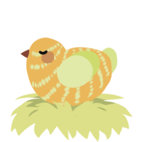 A honey and lemon chicken with a bar pattern