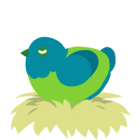 A grass and sea chicken with a head pattern