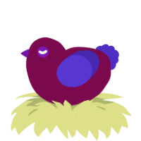 A wine and indigo chicken