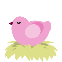 A pink chicken