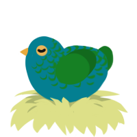 A sea and leaf chicken with a half-lace pattern