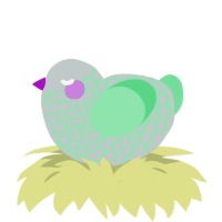 A silver and spring chicken with a lace pattern