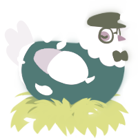 A sea and orchid chicken with a head pattern