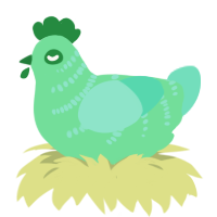 A spring and mint chicken with a half-bar pattern