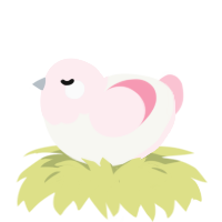 A white and rose chicken with a head pattern