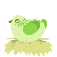 A apple and grass chicken with a neck-speckle pattern