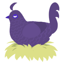 Yuki, a overcast chicken with a lace pattern