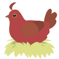 A red and russet chicken