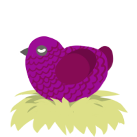A plum and wine chicken with a lace pattern