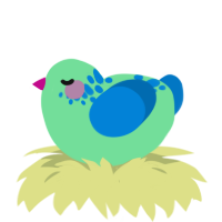 A spring and sapphire chicken with a neck-speckle pattern
