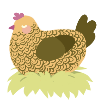 A honey and olive chicken with a double-lace pattern