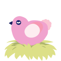 A pink and rose chicken