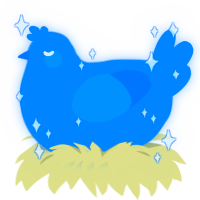 Twitter, a sapphire chicken