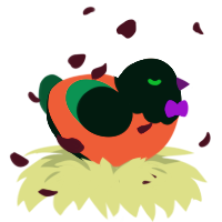 A sea and rose chicken with a head pattern