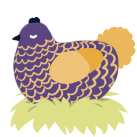 A overcast and honey chicken with a lace pattern
