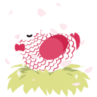 A white and crimson chicken with a lace pattern