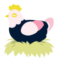 lEGGally Blonde, a tumblr and rose chicken with a head pattern
