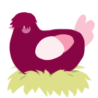 A maroon and rose chicken